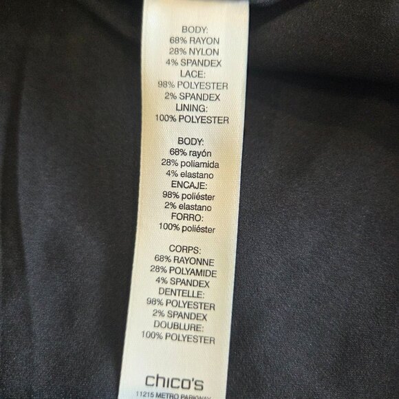 Chico's Dressy Black Long Sleeve Blazer with fancy trim. NWT Size 2 / Large / 14 - Picture 7 of 8